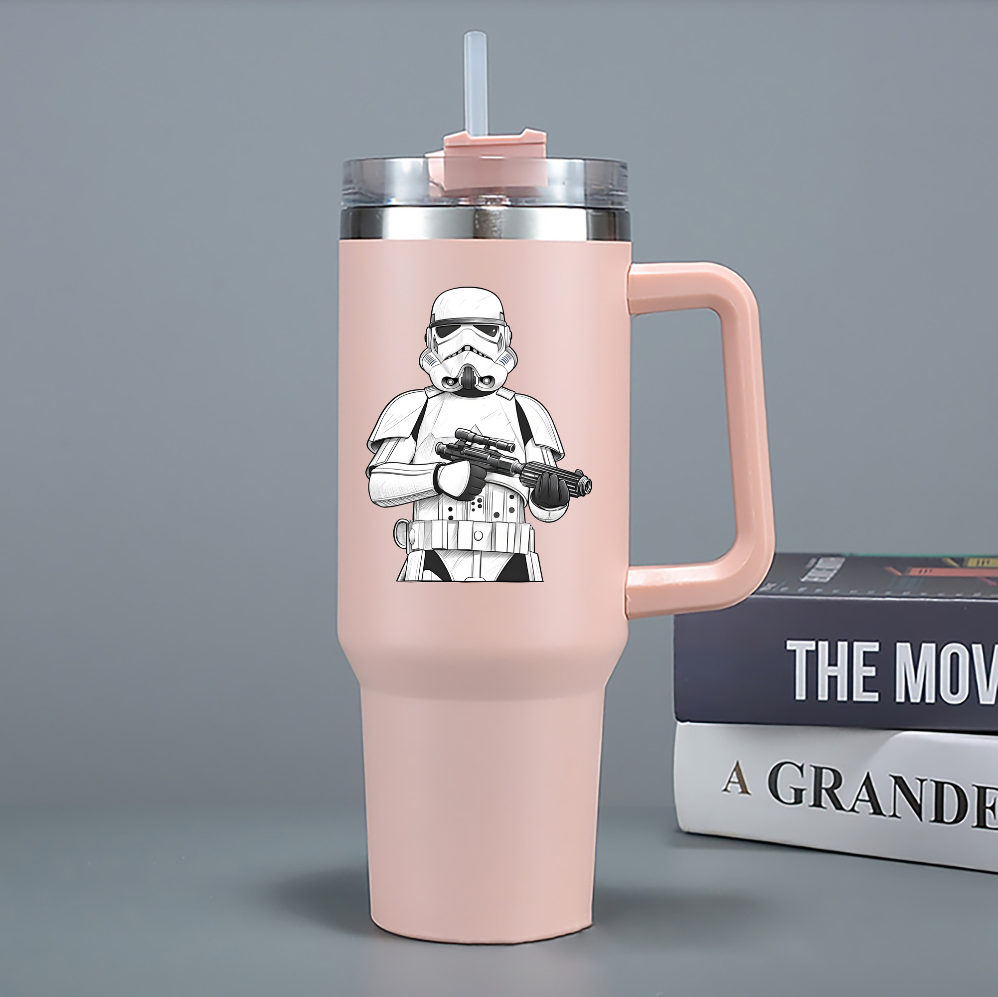 （画像用） スター・ウォーズ Star Wars 1200mL車用タンブラー - クリスタルステッカー（プラスチックストロー付き）